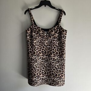 DHRUV KAPOOR Leopard Scuba Mini Dress Women's Size M